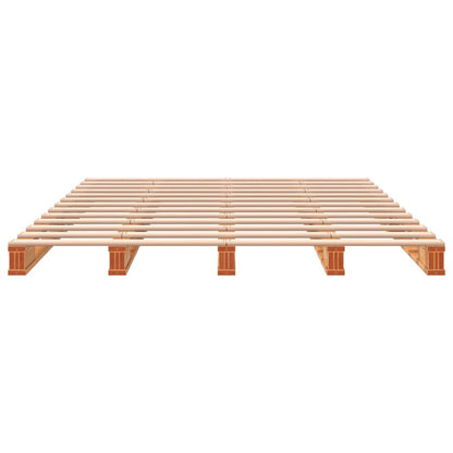 Pallet Bed without Mattress Wax Brown 140x200 cm Solid Wood Pine
