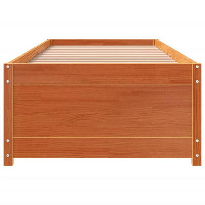 Day Bed without Mattress Wax Brown 90x190 cm Single Solid Wood Pine