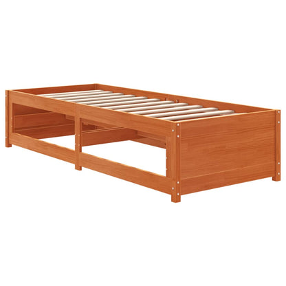 Day Bed without Mattress Wax Brown 90x190 cm Single Solid Wood Pine
