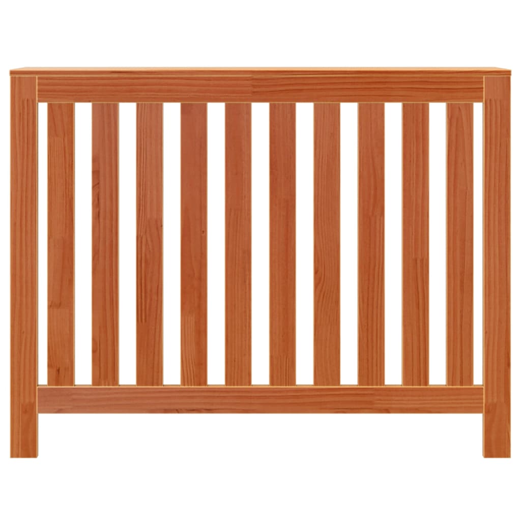 Radiator Cover Wax Brown 108.5x19x84 cm Solid Wood Pine