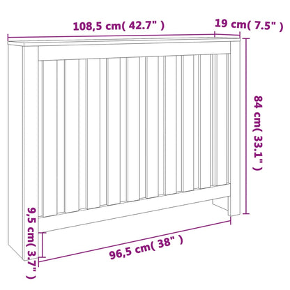 Radiator Cover Wax Brown 108.5x19x84 cm Solid Wood Pine
