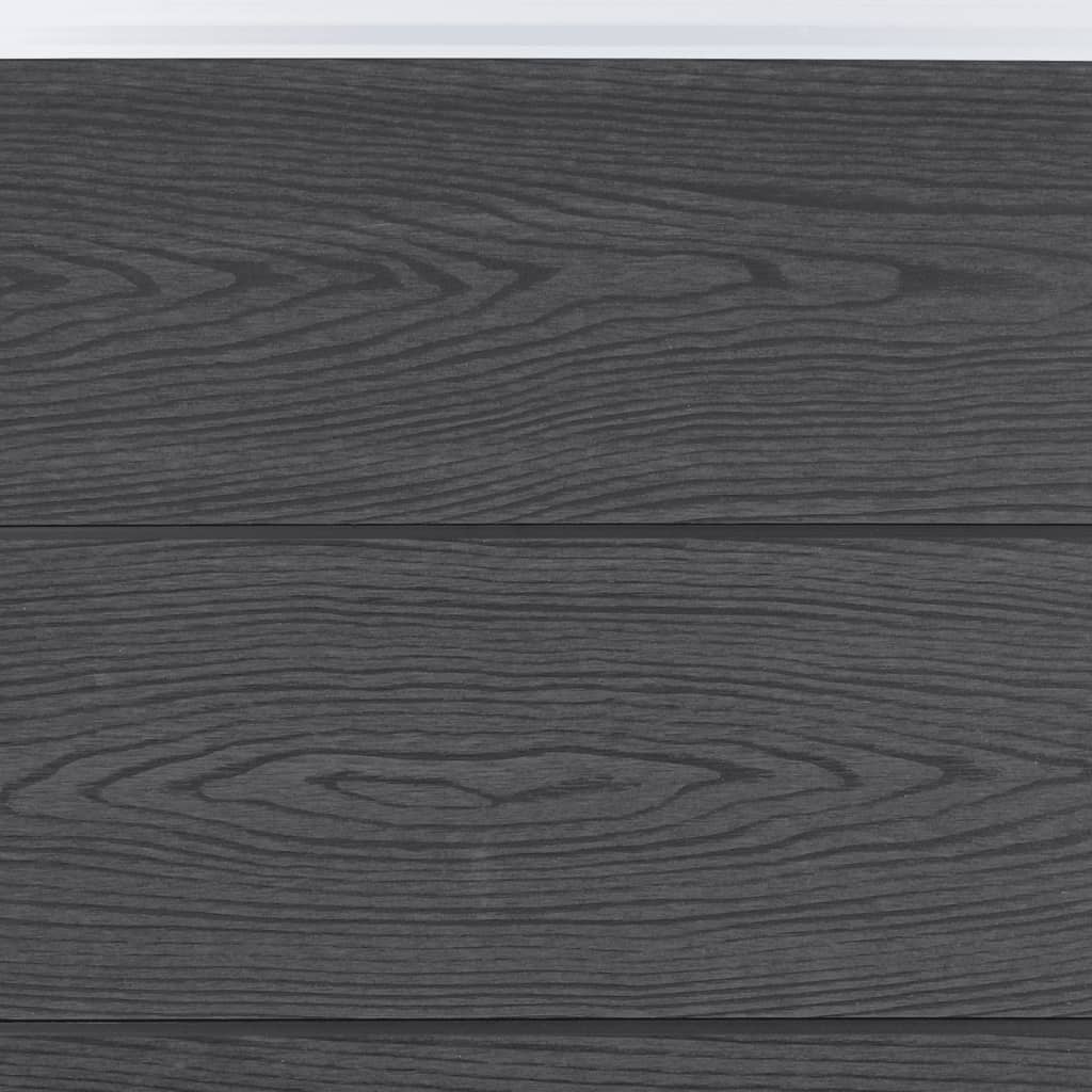Fence Panel Set Grey 699x186 cm WPC