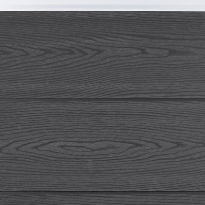 Fence Panel Set Grey 699x186 cm WPC