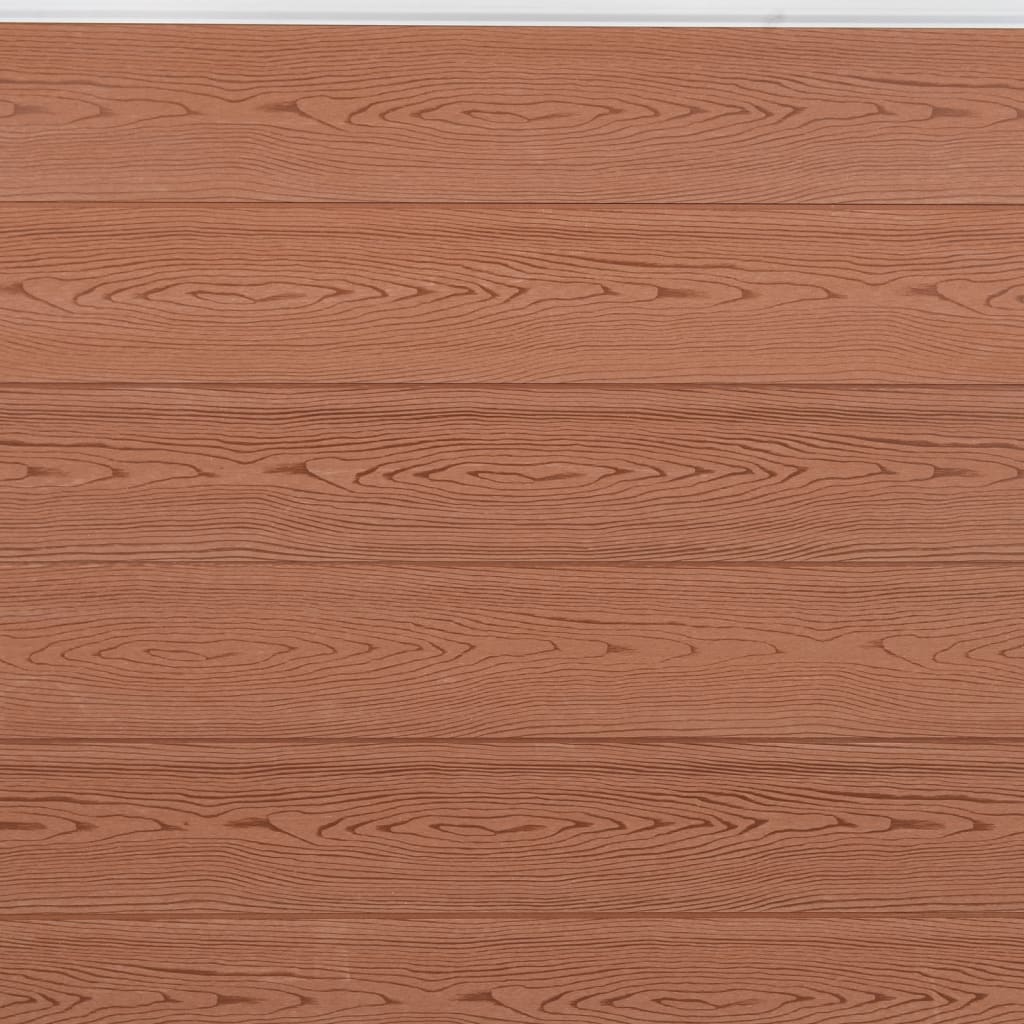 Fence Panel Set Brown 872x186 cm WPC