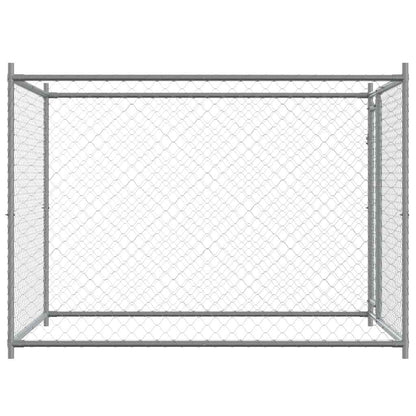 Dog Cage with Door Grey 2x2x1,5 m Galvanised Steel