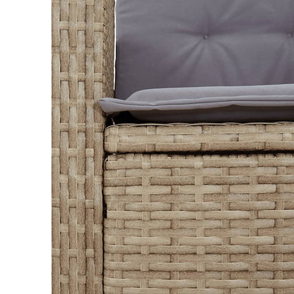 9 Piece Garden Dining Set with Cushions Grey Poly Rattan