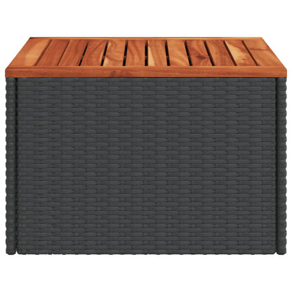 Garden Table | Black and Brown | PE Rattan | Compact | Durable
