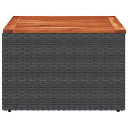 Garden Table | Black and Brown | PE Rattan | Compact | Durable