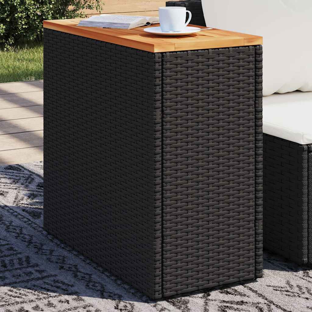 Garden Side Table | Black and Brown