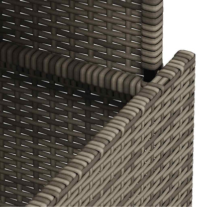 Garden Table with Glass Top Grey 100x55x73 cm Poly Rattan