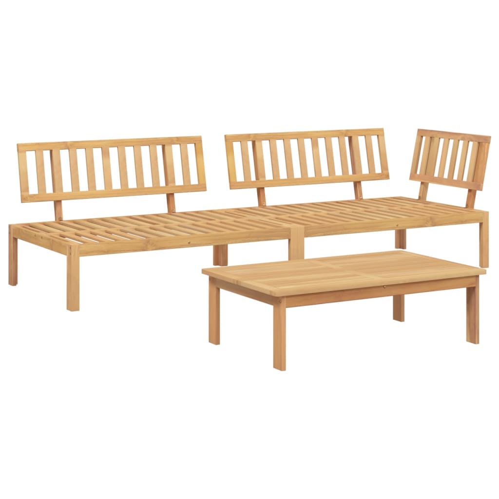 Pallet Sofa Set | Brown | Solid Acacia Wood | Large | Modular