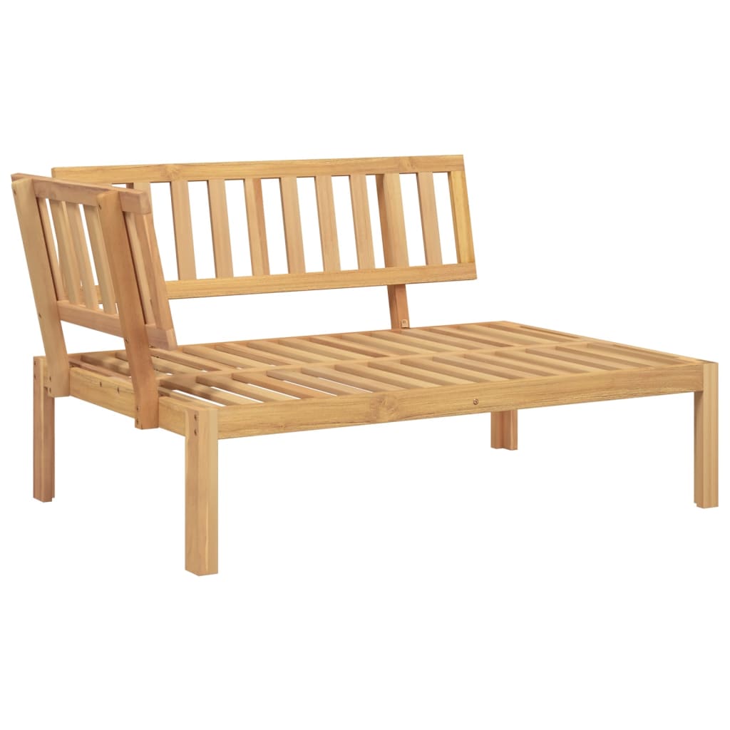 Pallet Corner Sofa | Natural | Solid Acacia wood | 133 x 92 x 69 cm