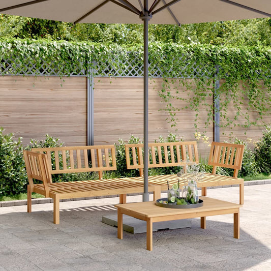 Pallet Corner Sofa | Natural | Solid Acacia wood | 133 x 92 x 69 cm