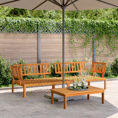 Garden Pallet Corner Sofa | Natural wood | Solid acacia wood | Large