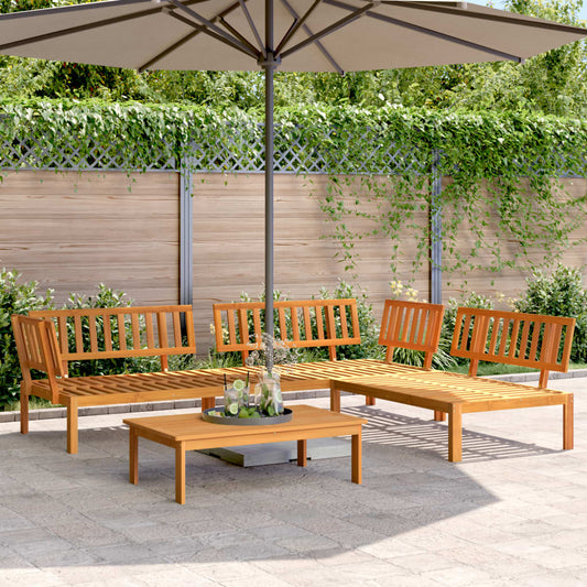 Pallet Sofa Set | Brown | Solid acacia wood | Modular | Garden Sofa Set