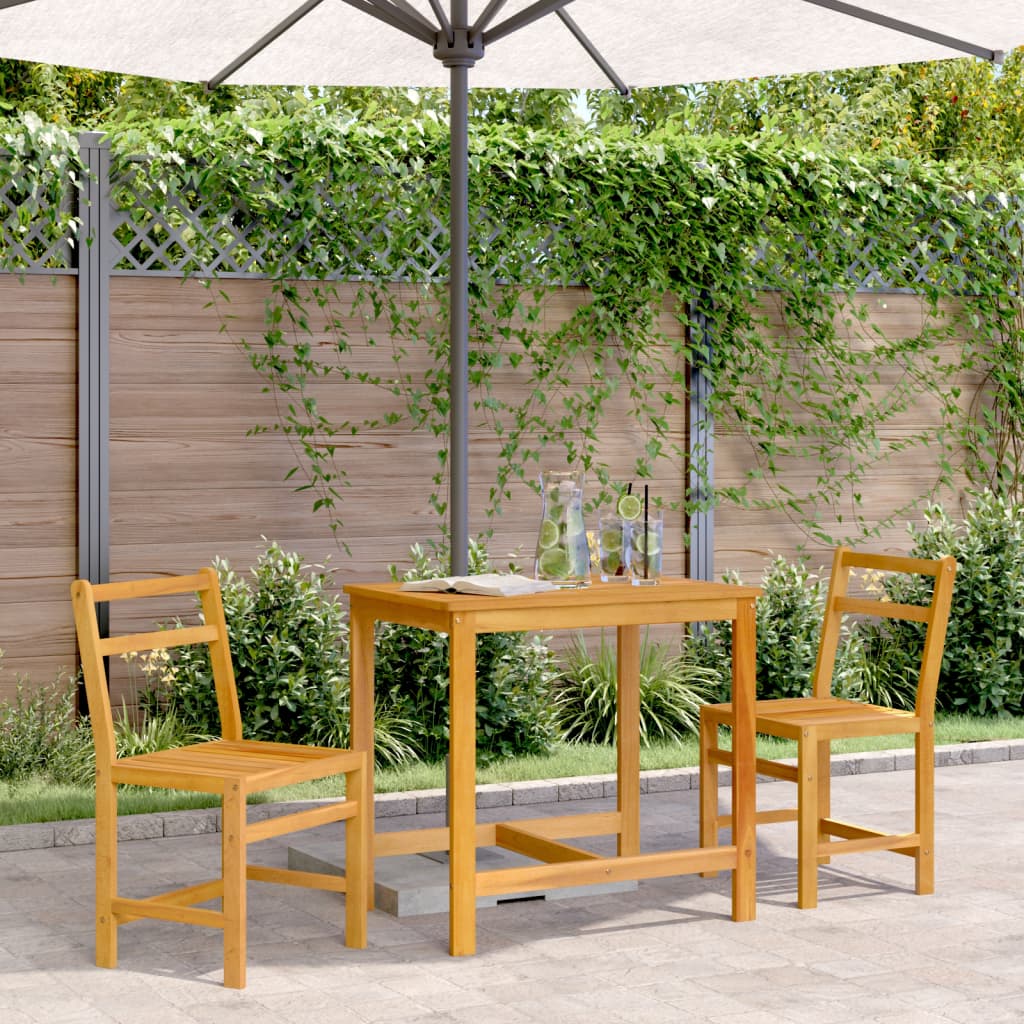 Balcony Set | Natural Acacia Wood | Solid Acacia wood | Compact