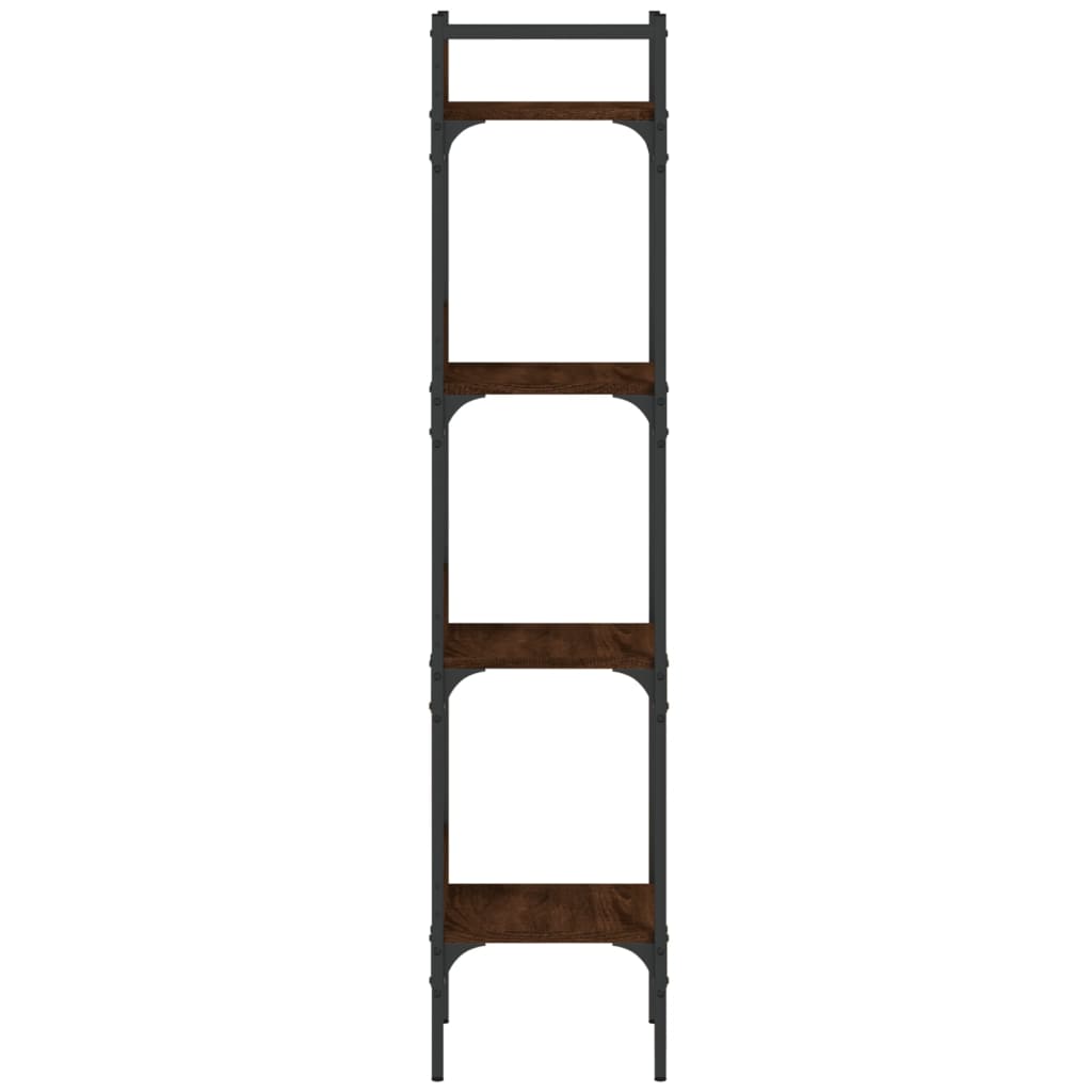 Bookshelf 4-Tier Brown Oak 35x30x138.5 cm Engineered Wood