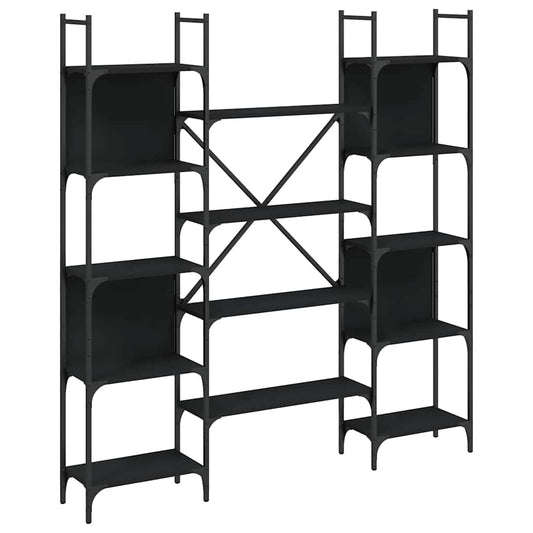 Bookshelf Black 155,5x24x166,5 cm Engineered Wood