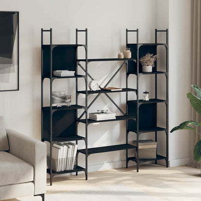Bookshelf Black 155,5x24x166,5 cm Engineered Wood