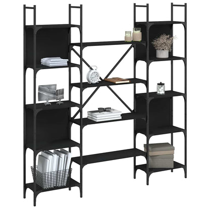 Bookshelf Black 155,5x24x166,5 cm Engineered Wood