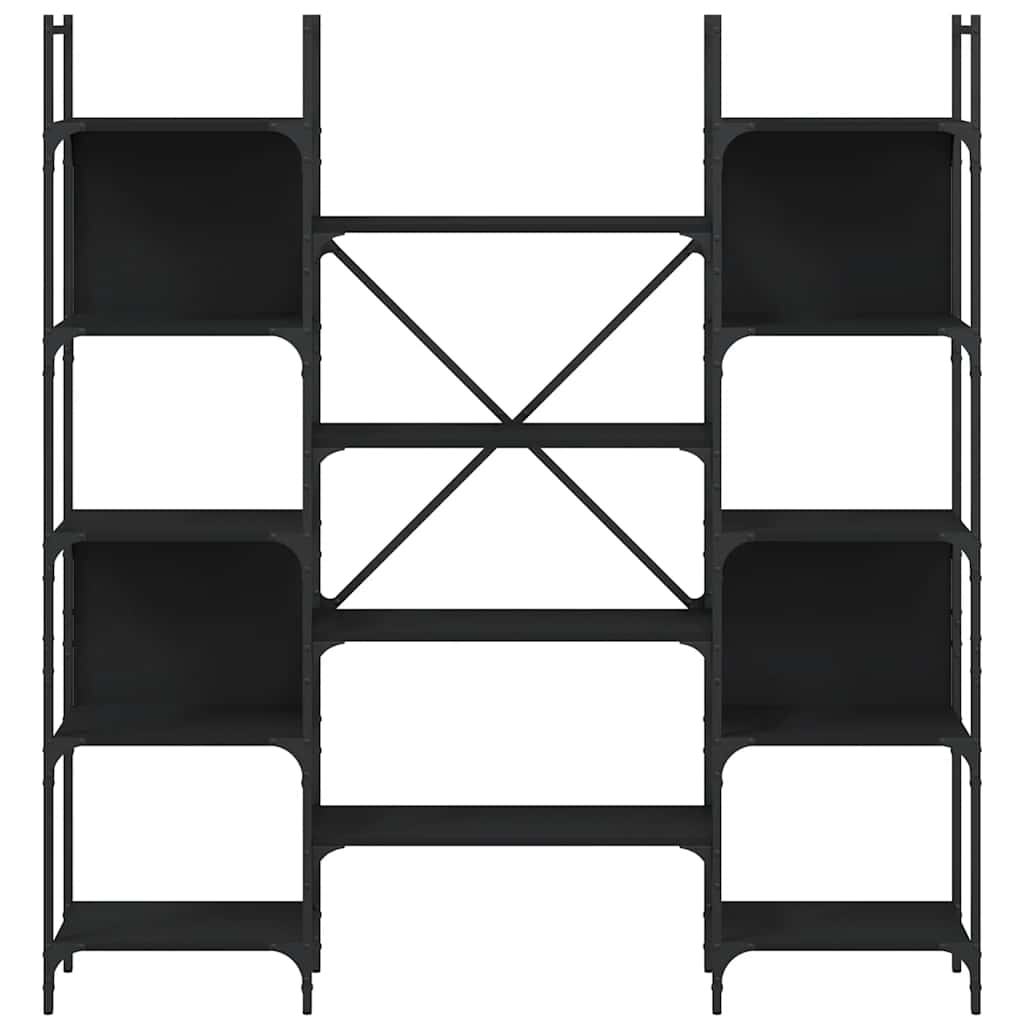Bookshelf Black 155,5x24x166,5 cm Engineered Wood