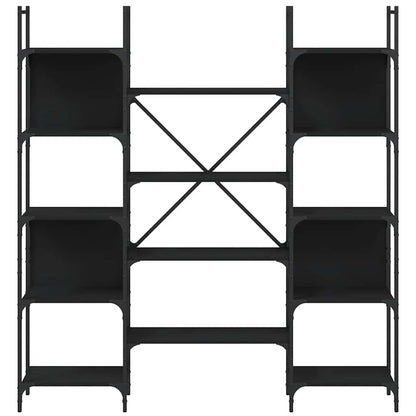 Bookshelf Black 155,5x24x166,5 cm Engineered Wood