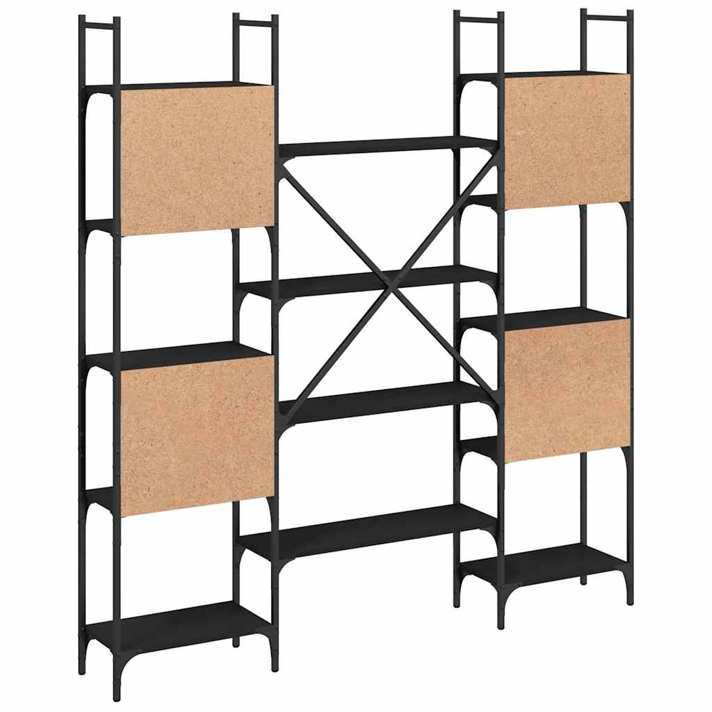 Bookshelf Black 155,5x24x166,5 cm Engineered Wood