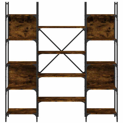 Bookshelf Smoked Oak 155,5x24x166,5 cm Engineered Wood