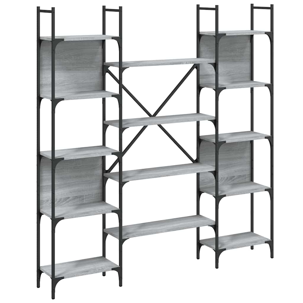 Bookshelf Grey Sonoma 155,5x24x166,5 cm Engineered Wood