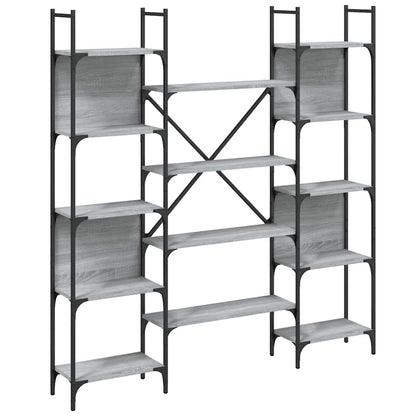 Bookshelf Grey Sonoma 155,5x24x166,5 cm Engineered Wood