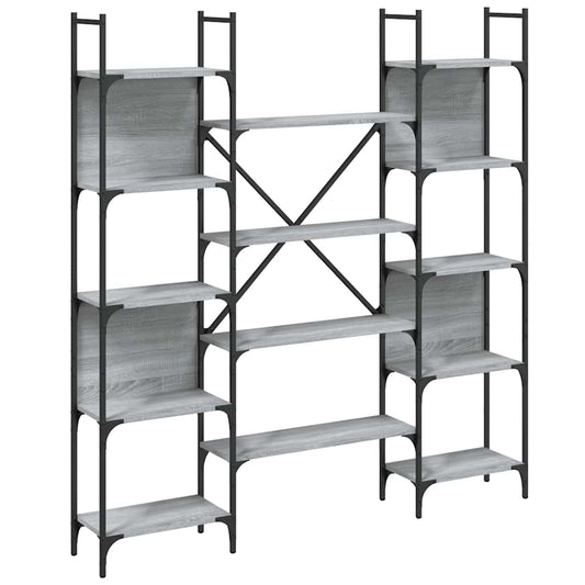 Bookshelf Grey Sonoma 155,5x24x166,5 cm Engineered Wood