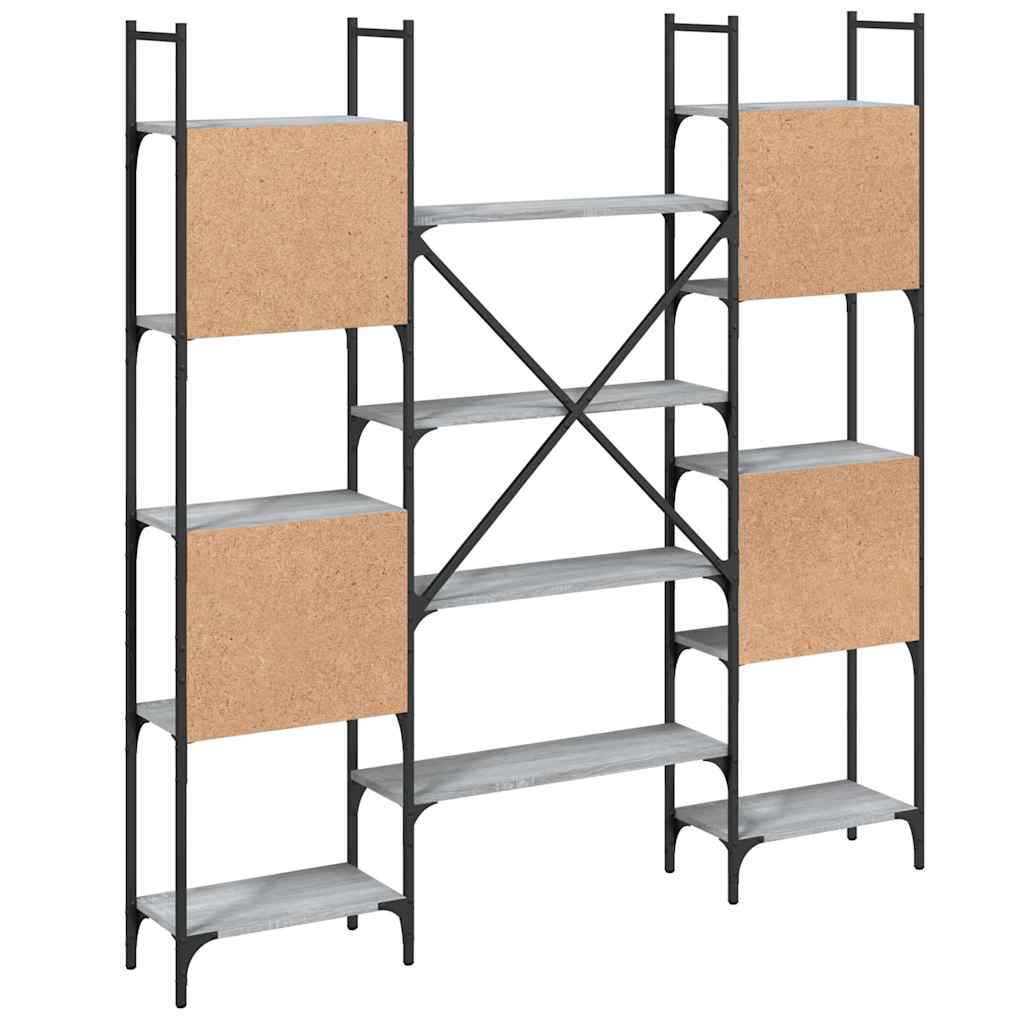 Bookshelf Grey Sonoma 155,5x24x166,5 cm Engineered Wood
