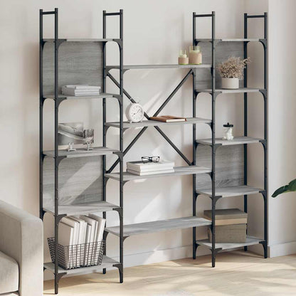Bookshelf Grey Sonoma 155,5x24x166,5 cm Engineered Wood