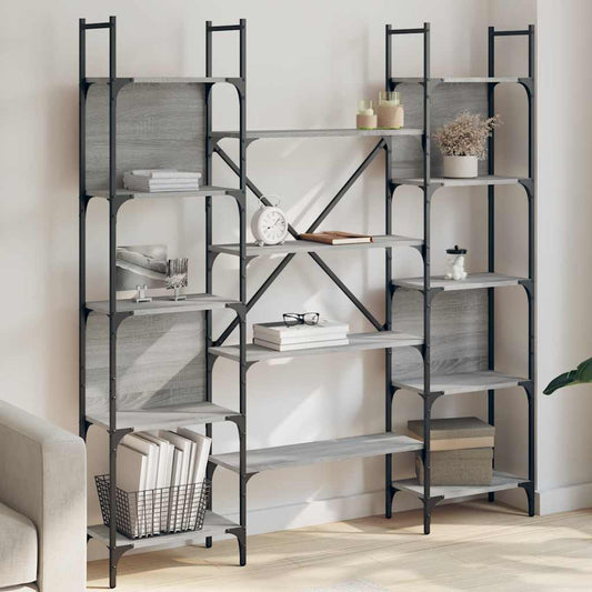 Bookshelf Grey Sonoma 155,5x24x166,5 cm Engineered Wood