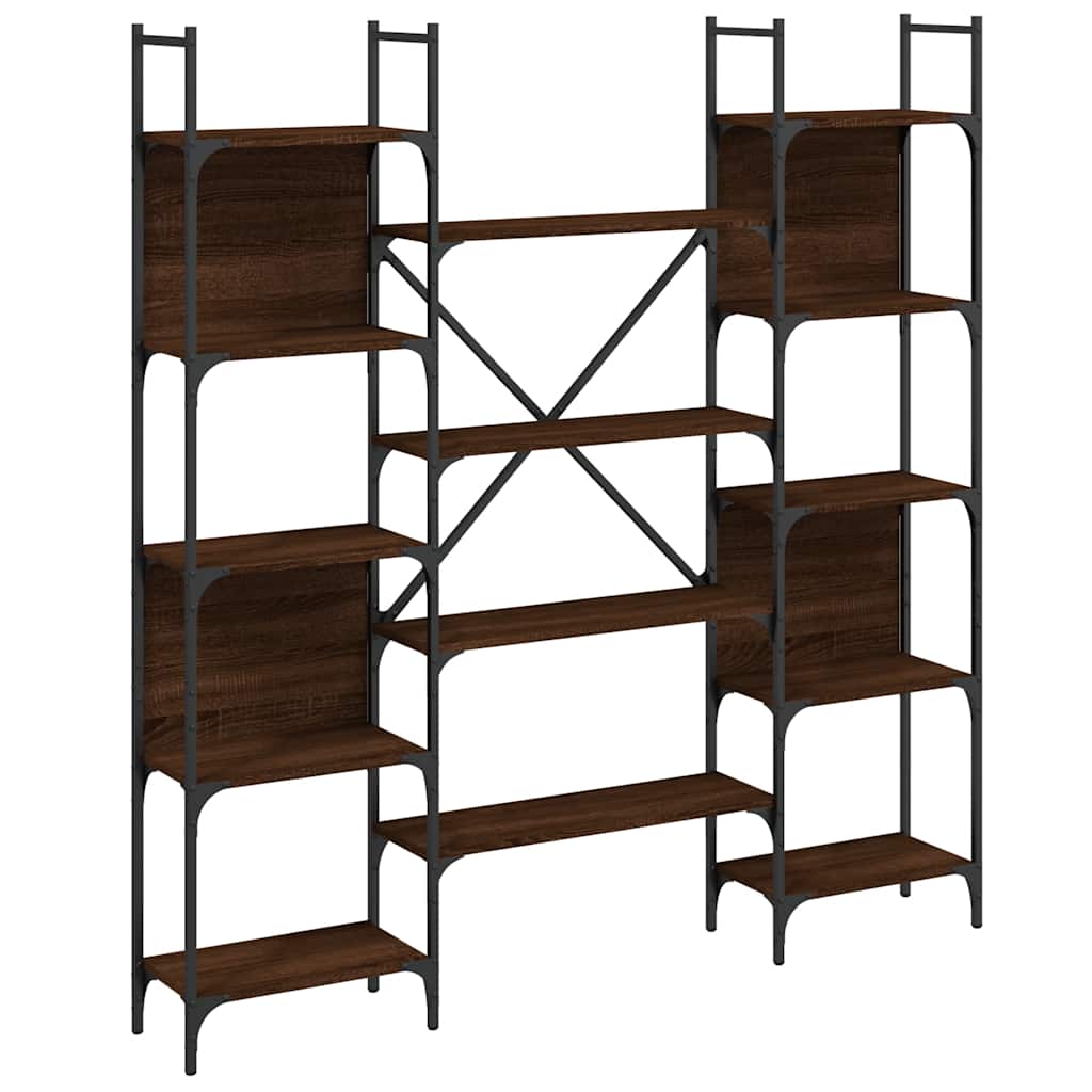 Bookshelf Brown Oak 155,5x24x166,5 cm Engineered Wood