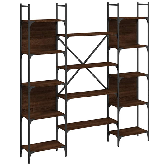 Bookshelf Brown Oak 155,5x24x166,5 cm Engineered Wood