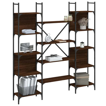 Bookshelf Brown Oak 155,5x24x166,5 cm Engineered Wood