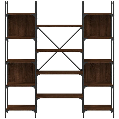 Bookshelf Brown Oak 155.5x24x166.5 cm Engineered Wood