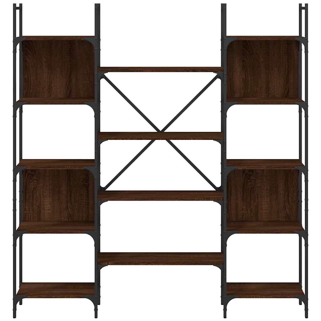Bookshelf Brown Oak 155,5x24x166,5 cm Engineered Wood