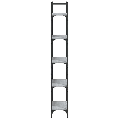 Bookshelf 5-Tier Grey Sonoma 60.5x24x166.5 cm Engineered Wood