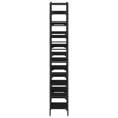 Bookshelf Black 127,5x28,5x172,5 cm Engineered Wood