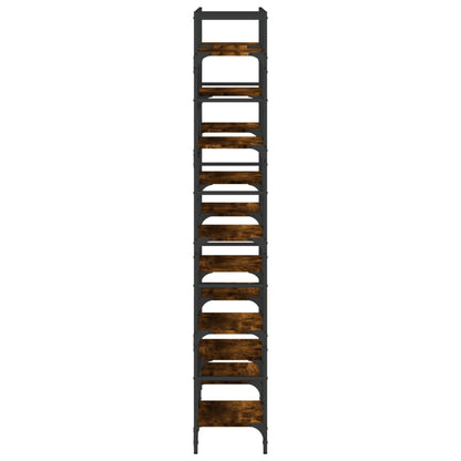 Bookshelf Smoked Oak 127,5x28,5x172,5 cm Engineered Wood