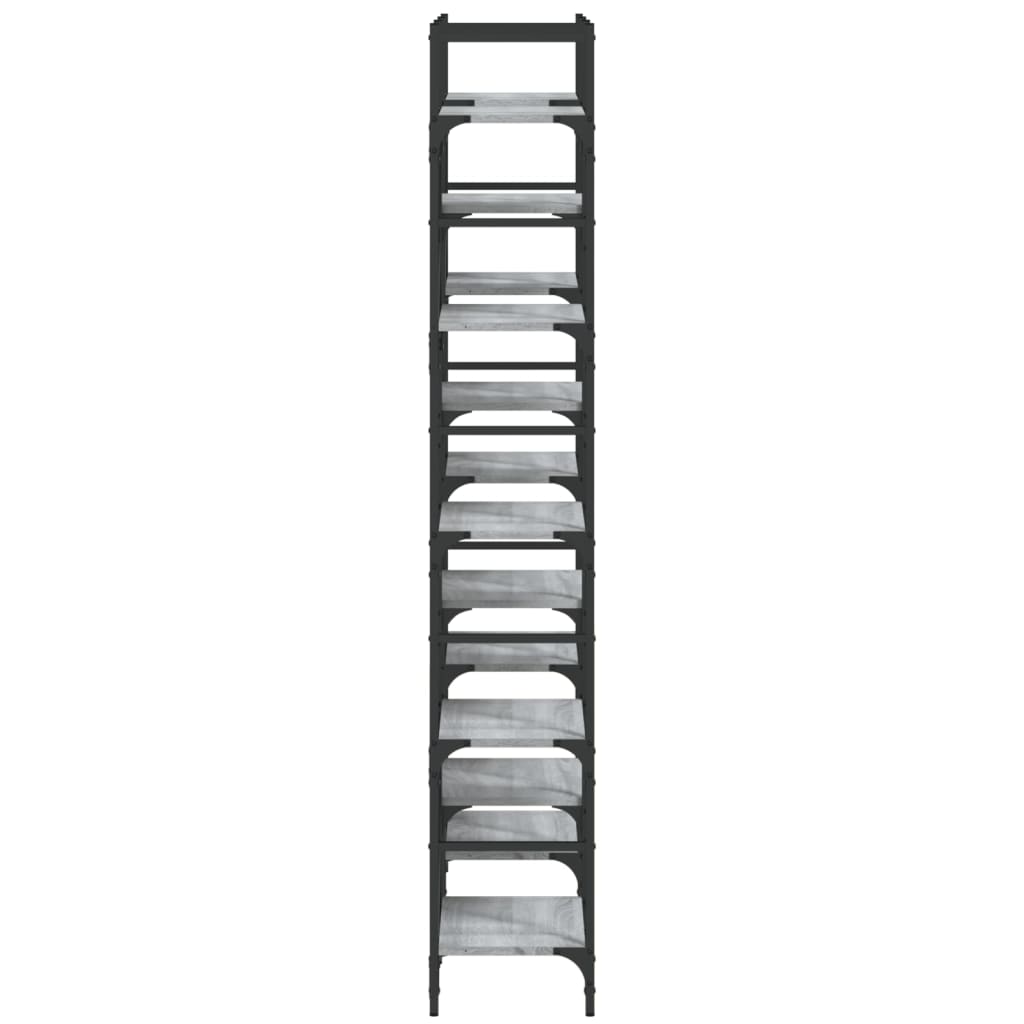 Bookshelf Grey Sonoma 127,5x28,5x172,5 cm Engineered Wood
