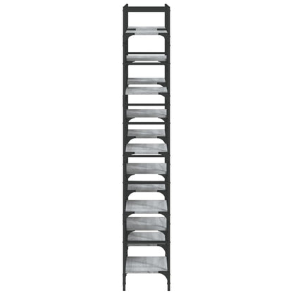 Bookshelf Grey Sonoma 127,5x28,5x172,5 cm Engineered Wood