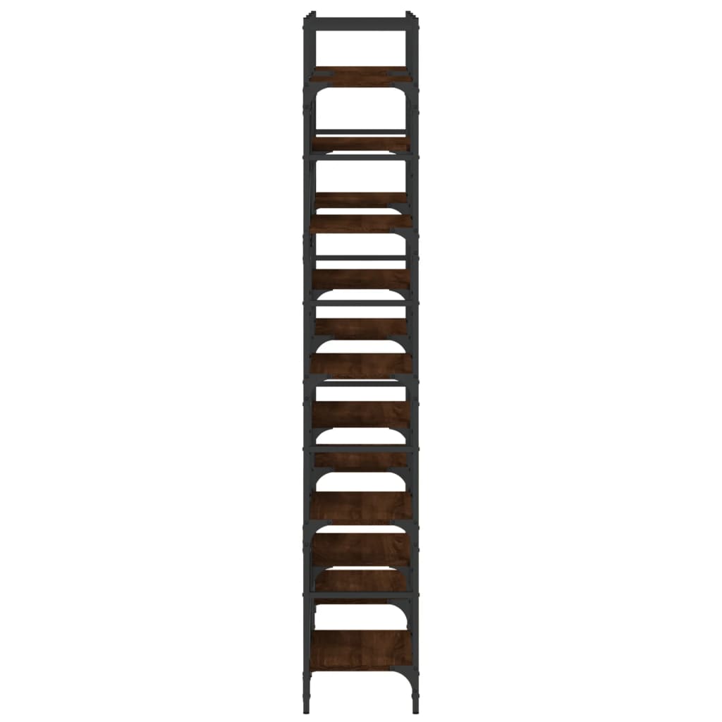 Bookshelf Brown Oak 127,5x28,5x172,5 cm Engineered Wood