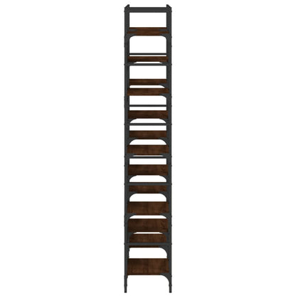 Bookshelf Brown Oak 127,5x28,5x172,5 cm Engineered Wood