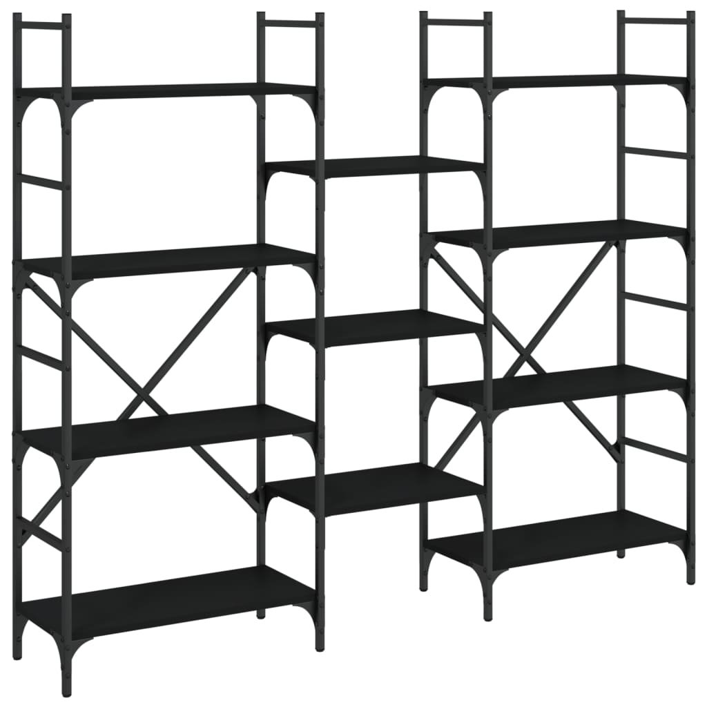 Bookshelf | Black | Engineered Wood | Tall | Bookshelf | Rectangular