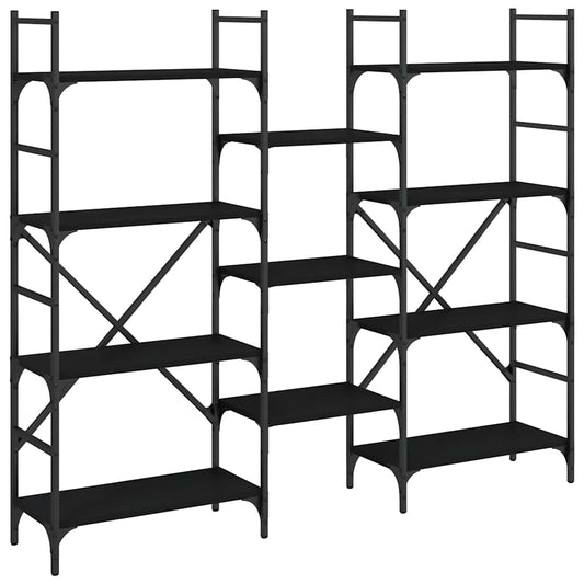 Bookshelf Black 160x28,5x136,5 cm Engineered Wood