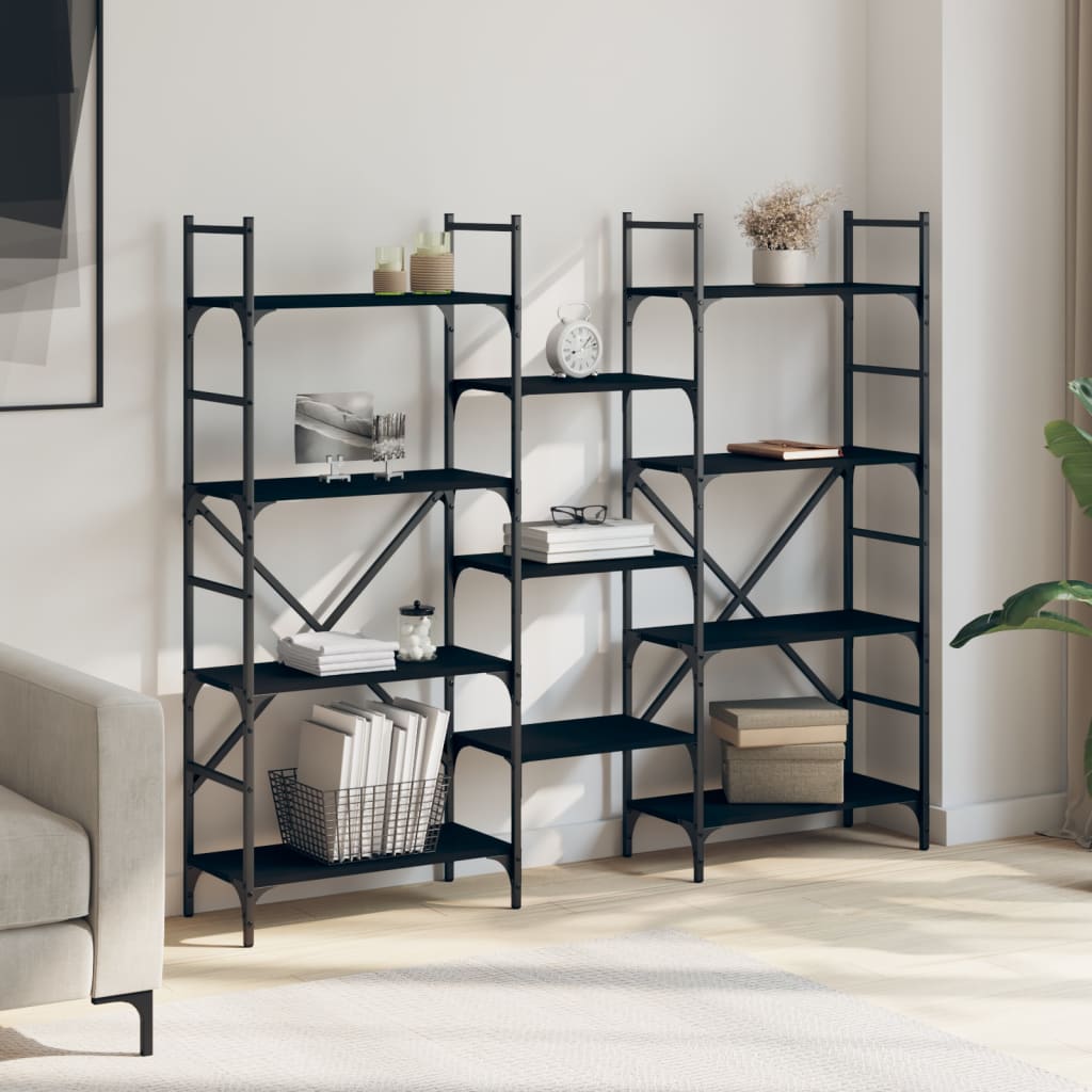 Bookshelf | Black | Engineered Wood | Tall | Bookshelf | Rectangular