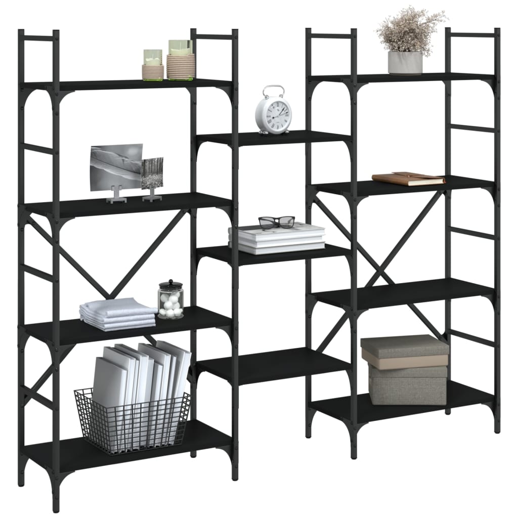 Bookshelf | Black | Engineered Wood | Tall | Bookshelf | Rectangular